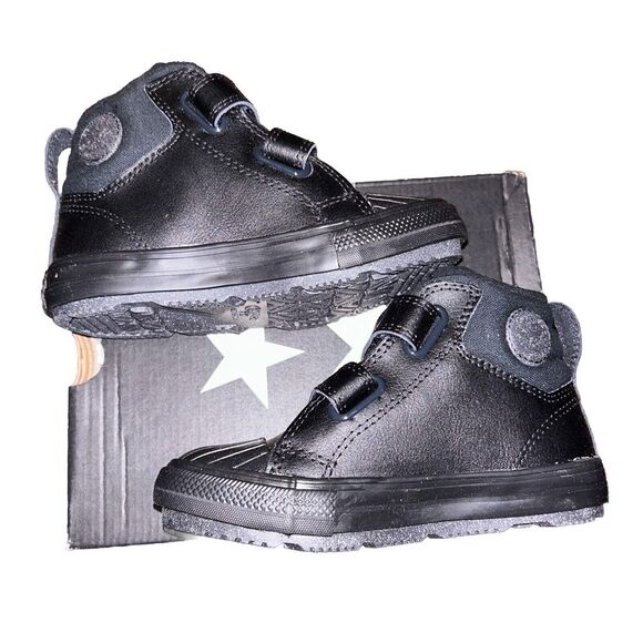 Converse Toddler Boy's CTAS Berkshire Black High Top Boots Size 10‎ NWB A01784C - Picture 1 of 8